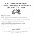 VIII. Trabant-Wartburg Tallkoz