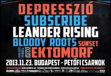 Depresszi, Subscribe, Leander Rising, Ektomorf, Bloody Roots, Sunset - Kzs nagykoncert a Pecsban (2013.11.23.)
