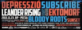 Depresszi, Subscribe, Leander Rising, Ektomorf, Bloody Roots, Sunset - Kzs koncert a Pecsban (2013.11.23)