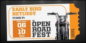 Open Road Fest - Fnysebessggel szguld a jegyelvtel