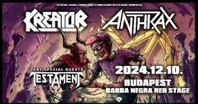 Kreator, Anthrax, Testament - Barba Negra (2024.12.10.)