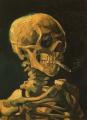 Vincent van Gogh-Skull with cigarette (1886)