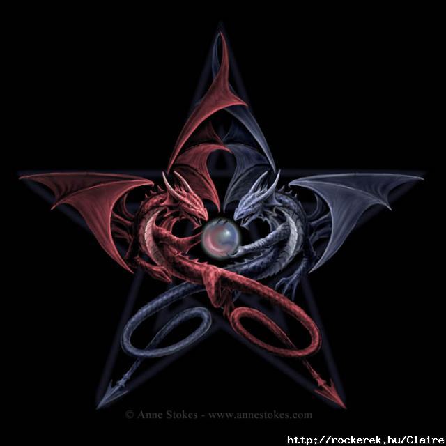 Pentagram_dragons_by_Ironshod