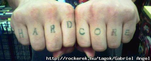 Hardcore knuckle tattoos