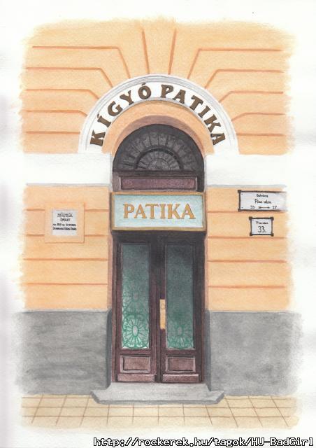 Debrecen-Kgy Patika (akvarell)