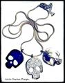 ezüst halálfejes nyaklánc julia carina design köves bizsu