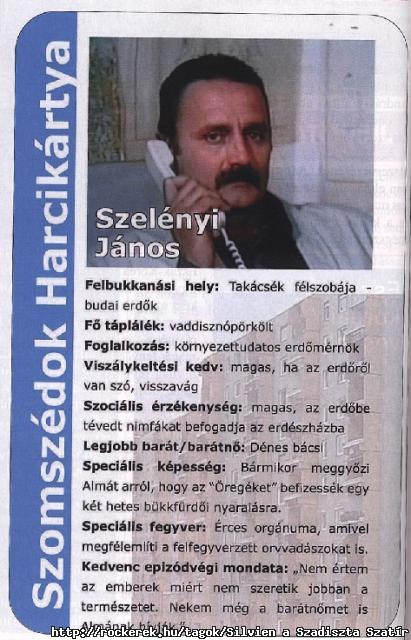 Szomszdok harcikrtya: Szelnyi "Erdvd" Jani