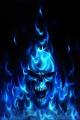 Flaming_Blue_Skull_320X480_iPhone_Mobile_Wallpaper