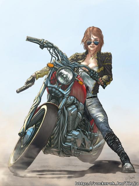 823x1100_14447_Girl_Moto_2d_character_drawing_girl_biker_motorcycle_desert_painting_picture_image_digital_art