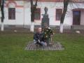 Petofi szobor Jombolyan a szerb hatarnal