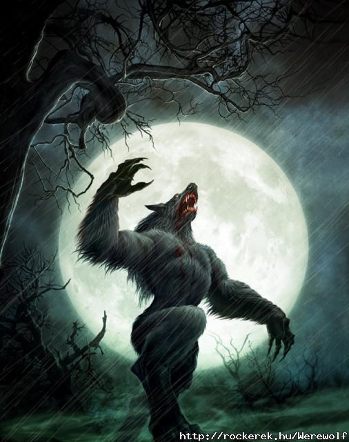 Werewolf at full moon