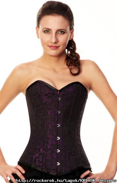 Brocade Overbust Corset - Size: S/M/L