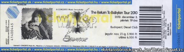 WASP KONCERT 2010