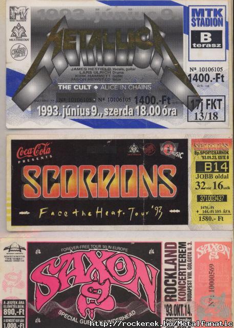 KONCERTJEGYEK 1993
