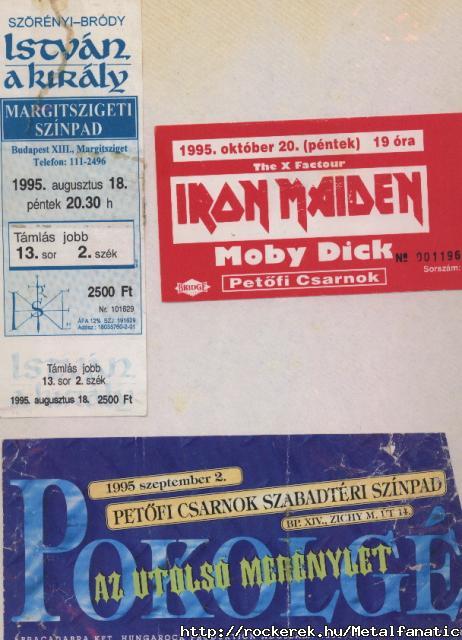 KONCERTJEGYEK 1995