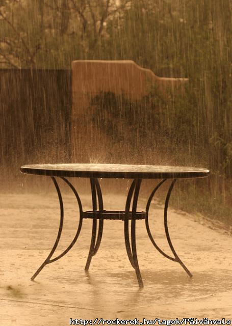 standing in the rain