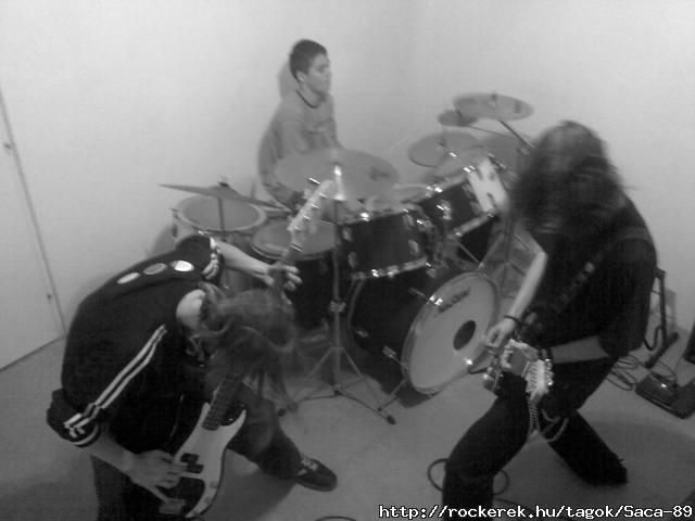 with my band....