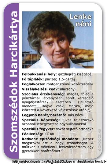 Szomszdok harcikrtya: Lenke
