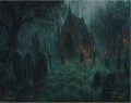 rain in the cemetery