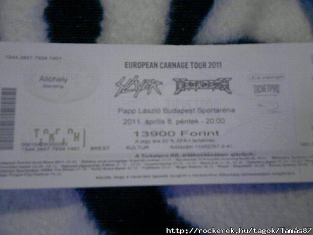 Slayer jegy